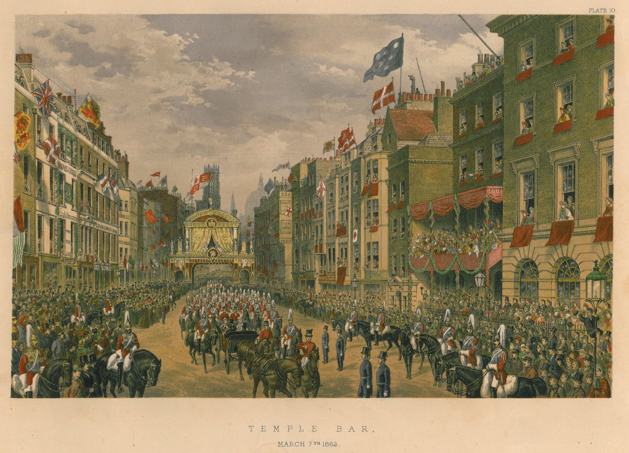 Temple Bar, 7 mars 1863, 1863 av Robert Charles Dudley