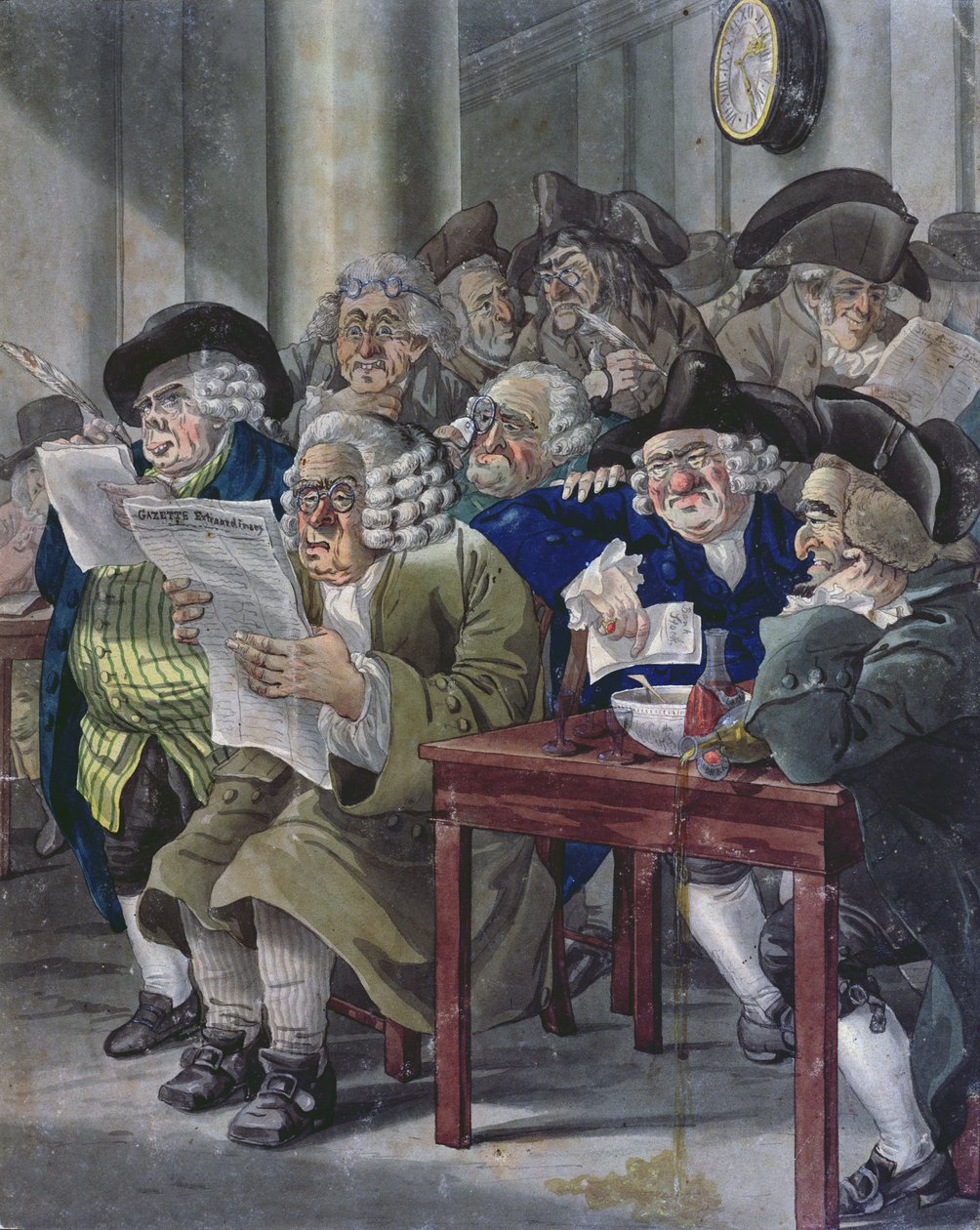 Stockjobbare Extraordinär, satirisk sketch av Robert Dighton