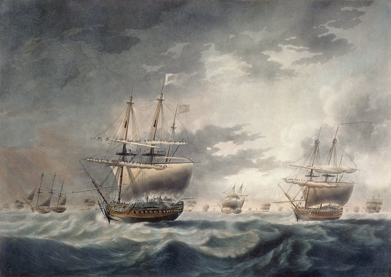 A Storm Coming on, graverad av Francis Jukes (1747-1812) publicerad 1795 (akvatint) av Robert Dodd