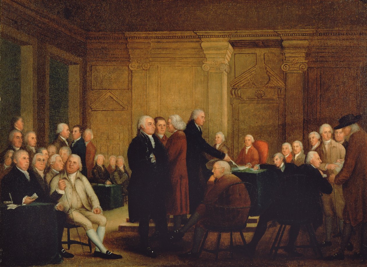 Kongressen röstar för oberoende, ca 1795-1801 av Robert Edge Pine