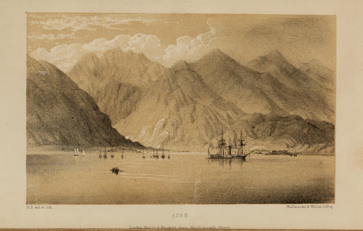 Aden, akvarellmålning av Robert Elwes (1819–1878), en rik ung brittisk herre från Norfolk av Robert Elwes