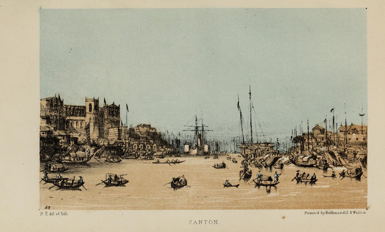 Kanton, akvarellmålning av Robert Elwes (1819–1878), en rik ung brittisk herre från Norfolk av Robert Elwes