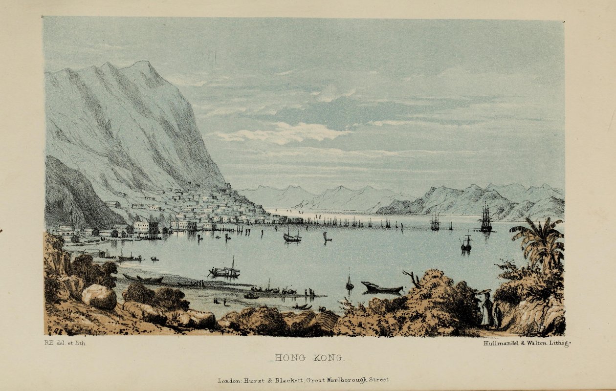 Hongkong, akvarellmålning av Robert Elwes (1819–1878), en rik ung brittisk herre från Norfolk av Robert Elwes