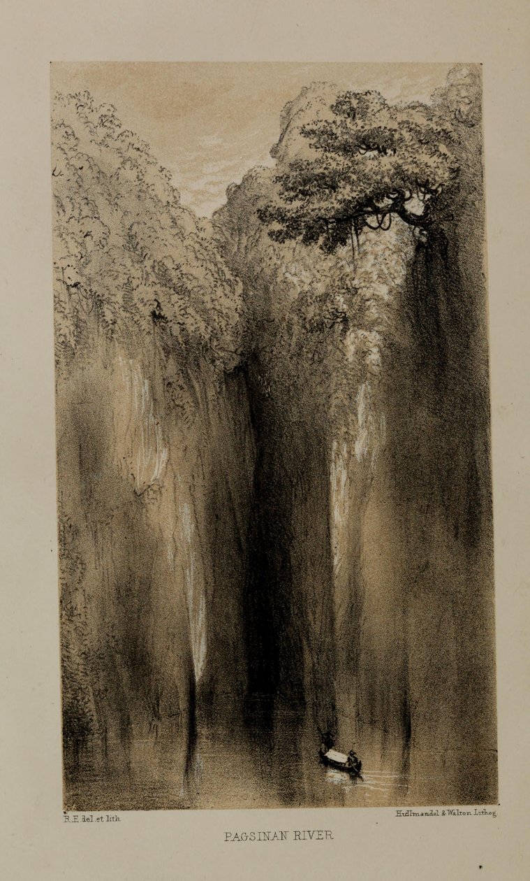 Pagsinan River, akvarellmålning av Robert Elwes (1819–1878), en rik ung brittisk herre från Norfolk av Robert Elwes