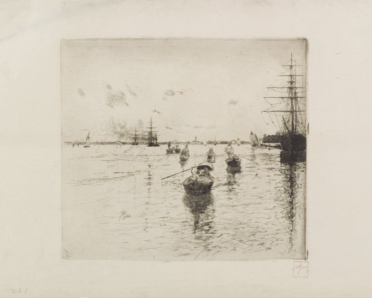 Laguna med ångbåtar och gondoler, 1885 av Robert Frederick Blum