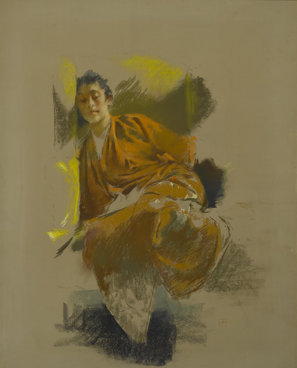 Studie i japansk kostym, ca 1890-92 av Robert Frederick Blum