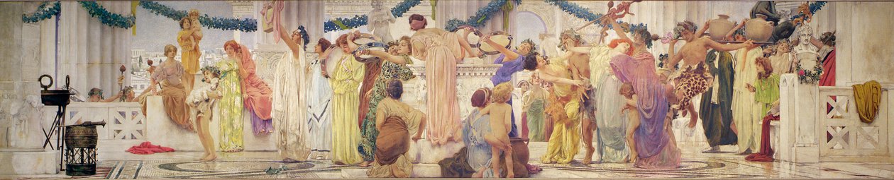 The Vintage Festival (väggmålning) av Robert Frederick Blum