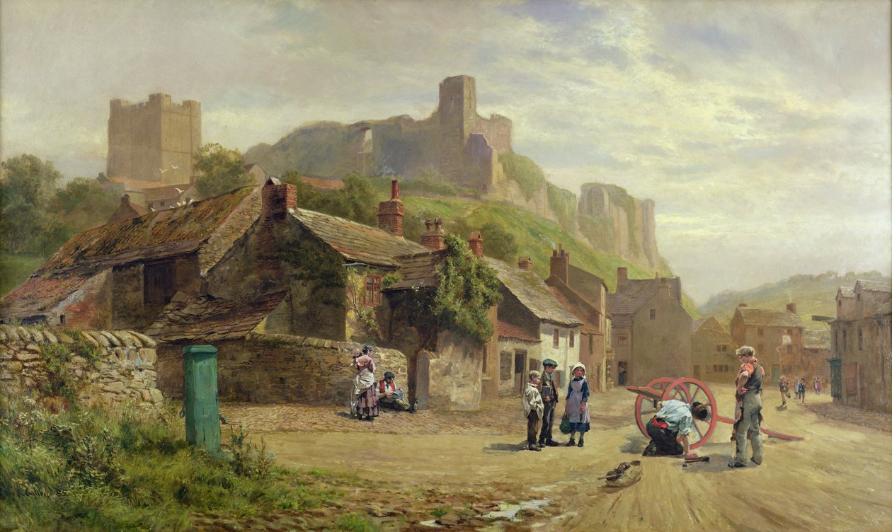 Barn som tittar på en Wheelwright av Robert Gallon