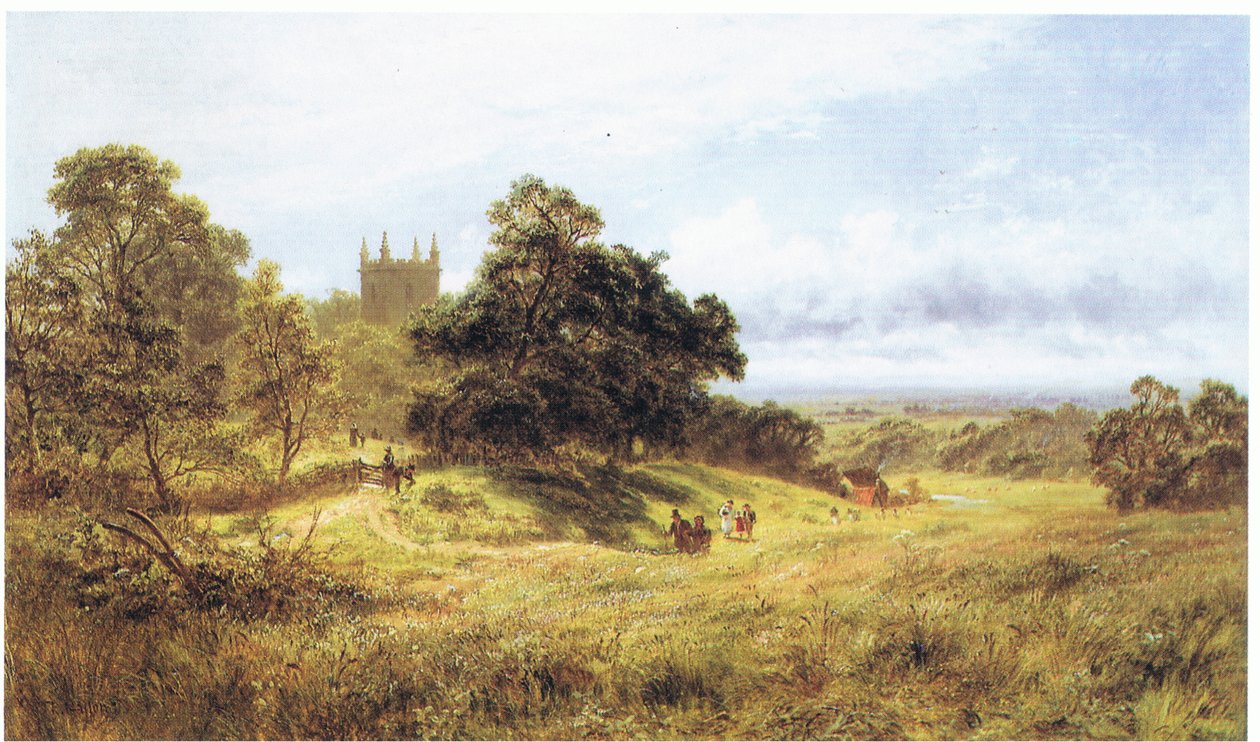 På väg till kyrkan, South Downs av Robert Gallon