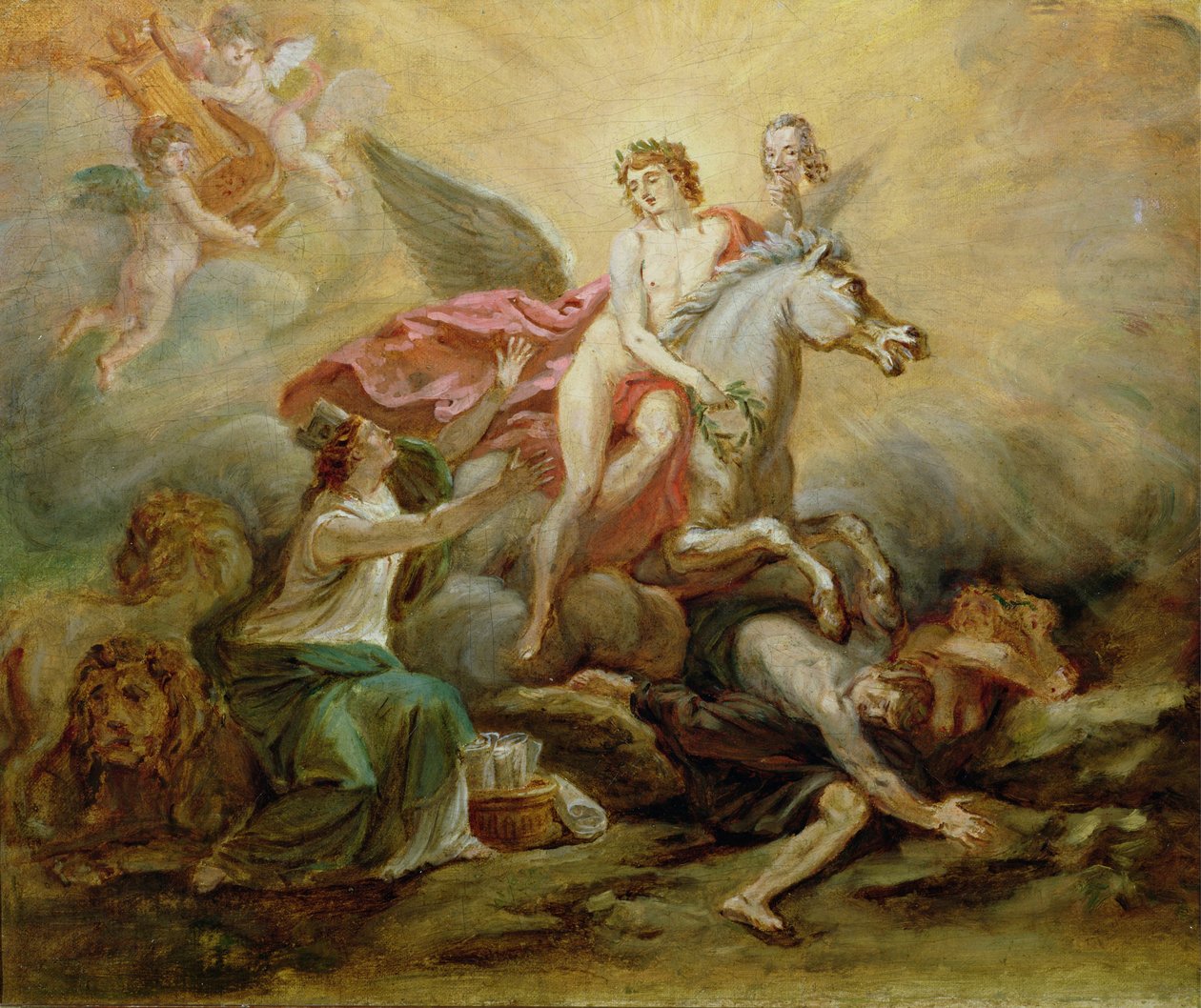 The Apotheosis of Voltaire, 1778 swed av Robert Guillaume Dardel