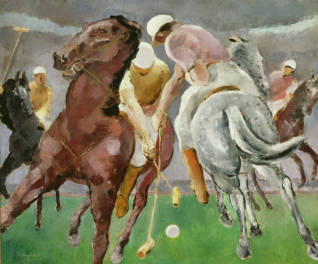 Polospelare, 1934 av Robert Hallowell