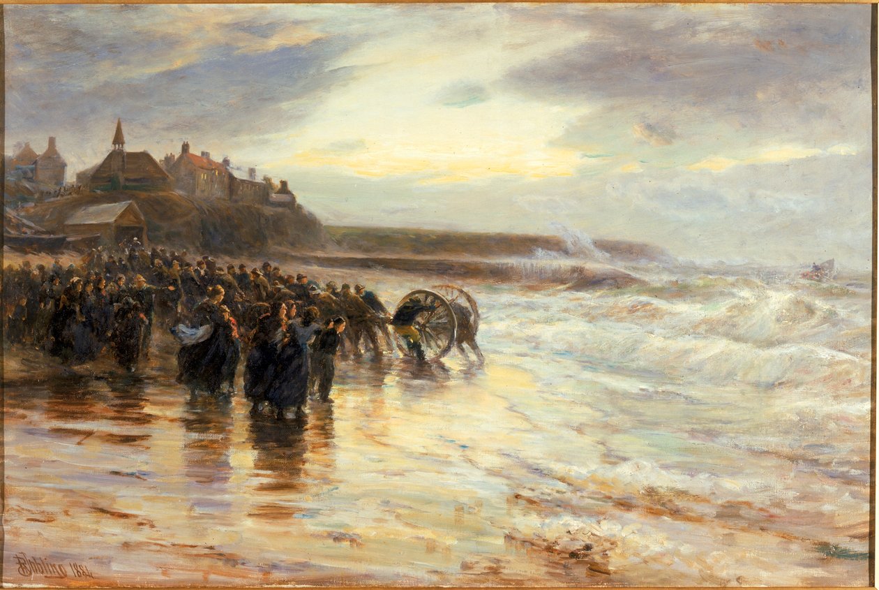 Räddningsbåten av, 1884 av Robert Jobling