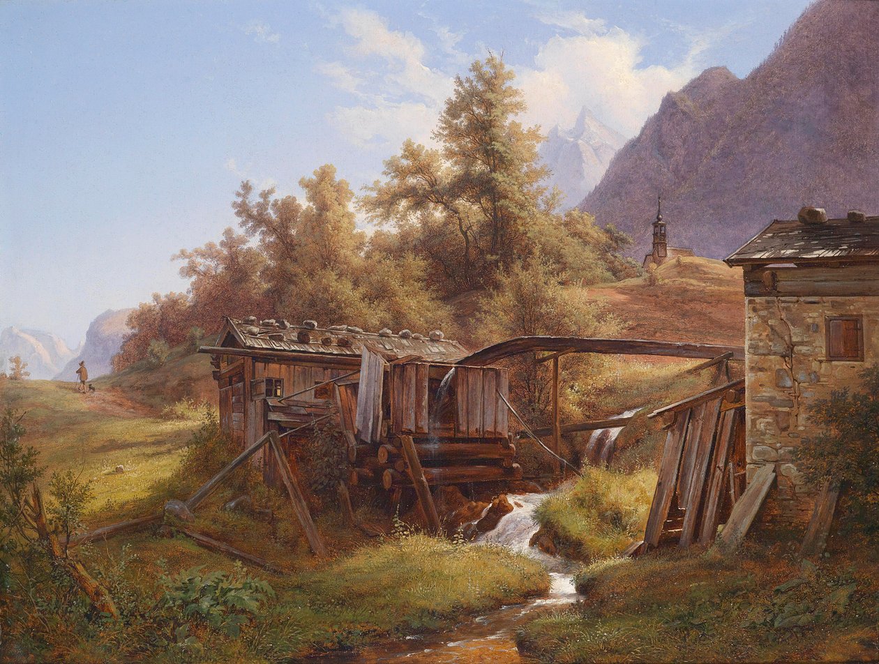 Gammal kvarn i dalen nära Berchtesgaden, Salzburg av Robert Kummer