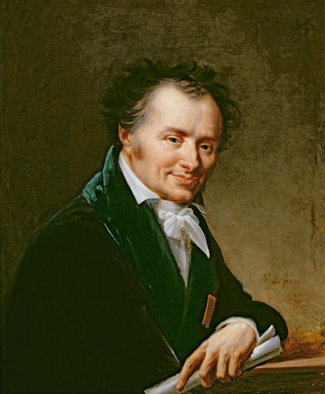 Porträtt av Dominique Vivant (1747-1825) Baron Denon, 1808 av Robert Lefevre