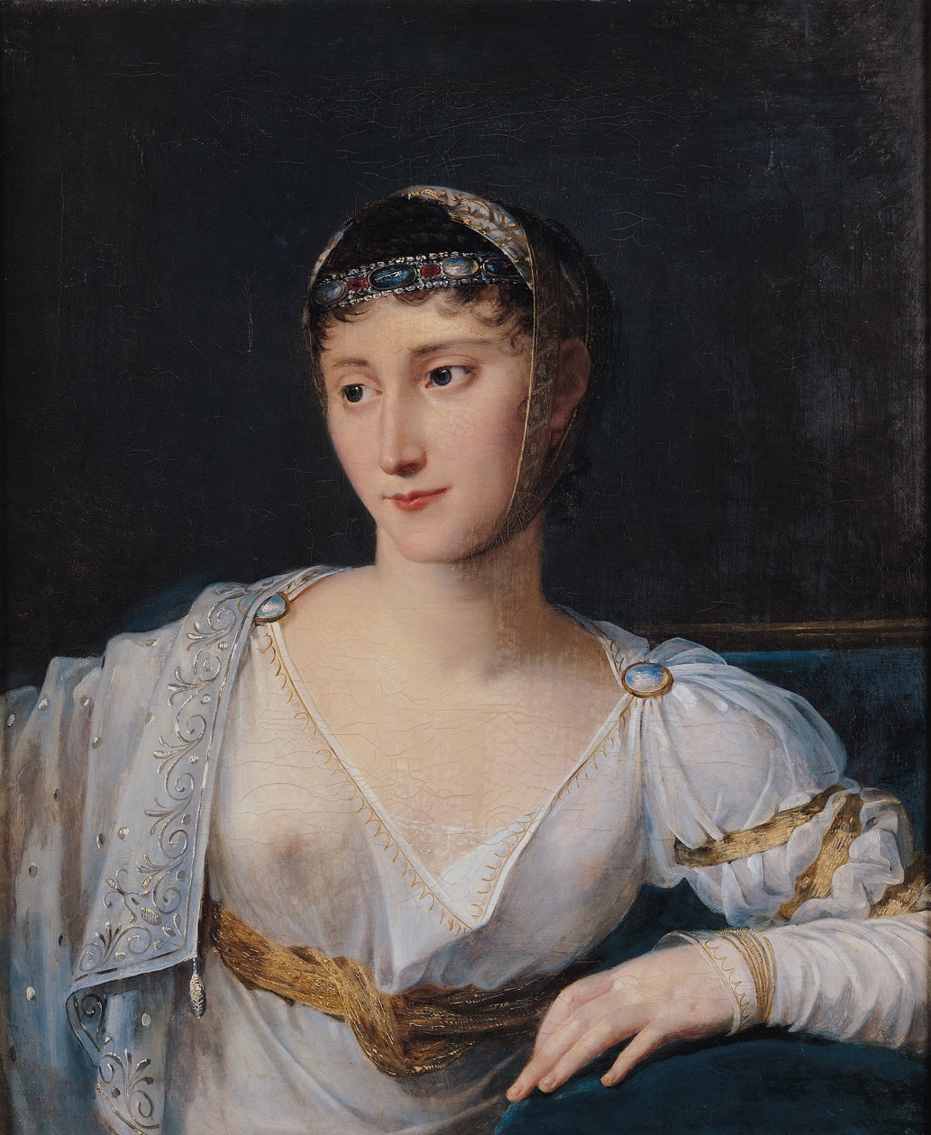 Porträtt av Marie-Pauline Bonaparte (1780-1825) Prinsessan Borghese, 1806 av Robert Lefevre