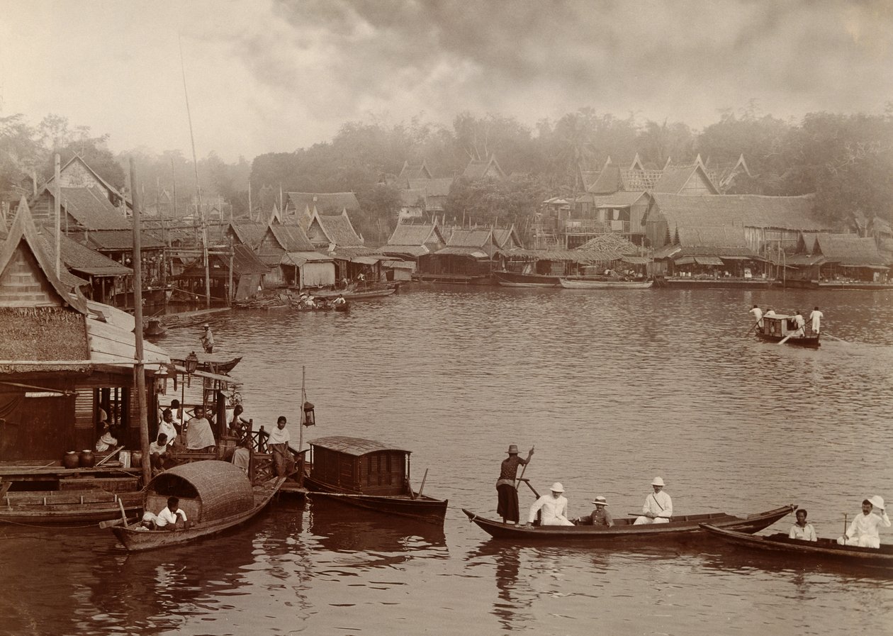 Chao Freya River, 1890 av Robert Lenz