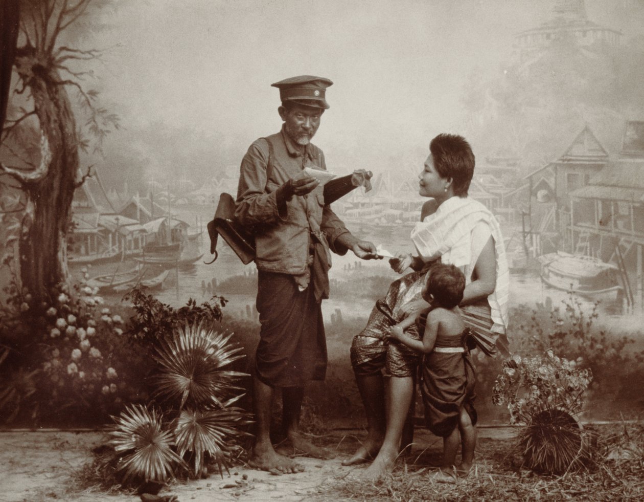 Tidig posttjänst i Thailand, 1890 av Robert Lenz