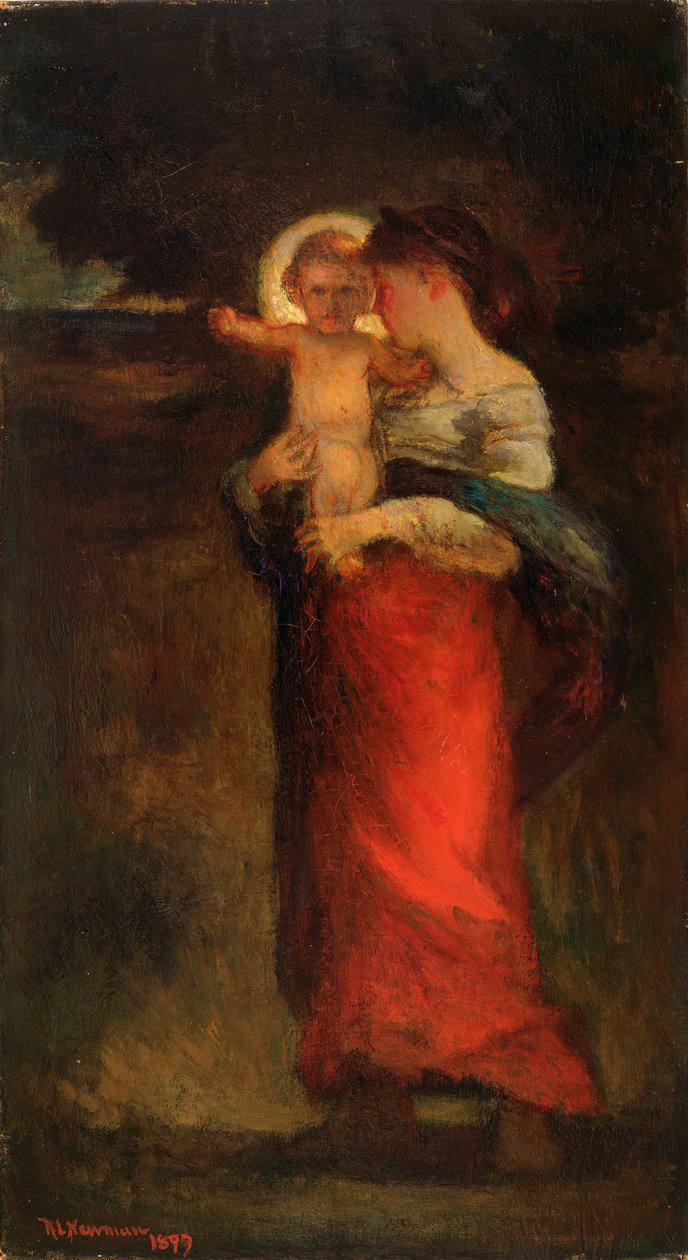 Madonna och barn, 1897 av Robert Loftin Newman