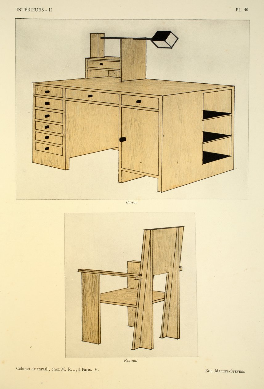Cabinet de travail V, chez M. R.., i Paris, illustration från 