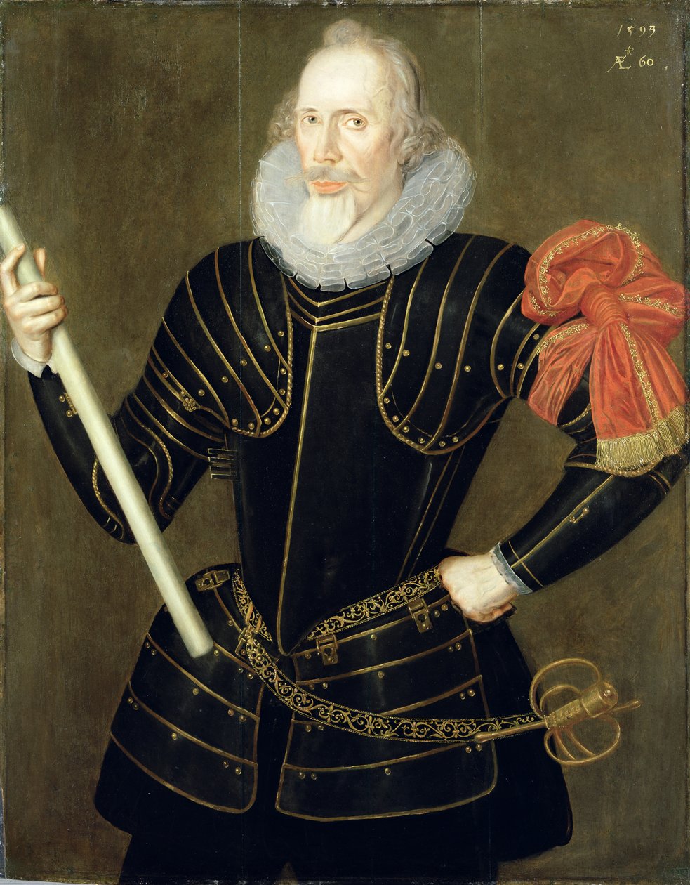Porträtt av en man, 1593 av Robert Peake