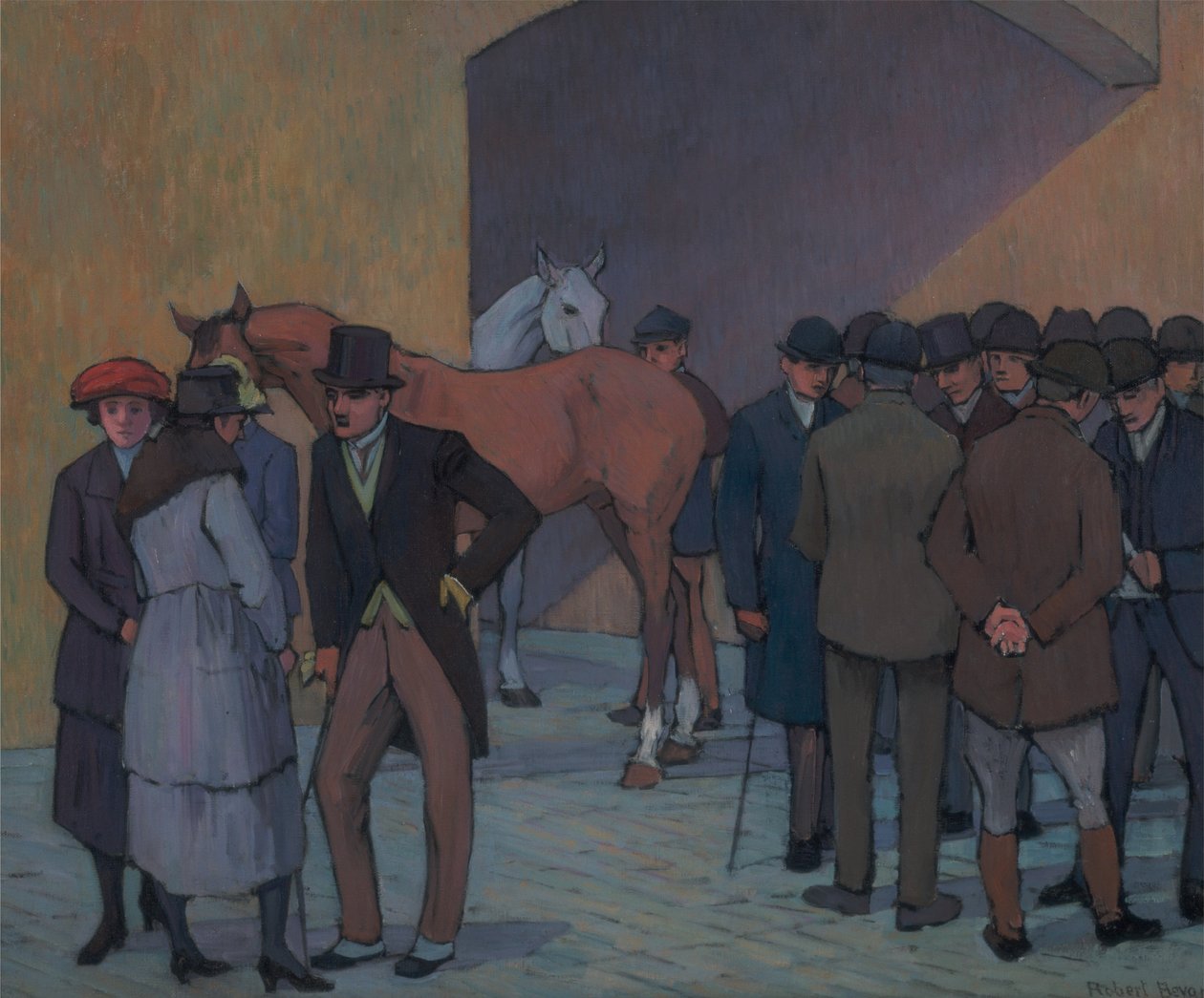 En morgon på Tattersalls av Robert Polhill Bevan
