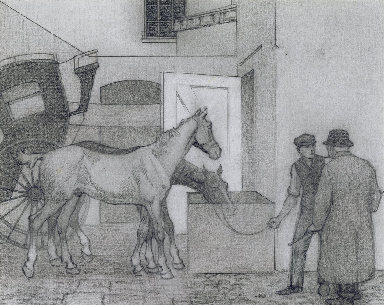Crocks, ca 1924 (krita på papper) av Robert Polhill Bevan