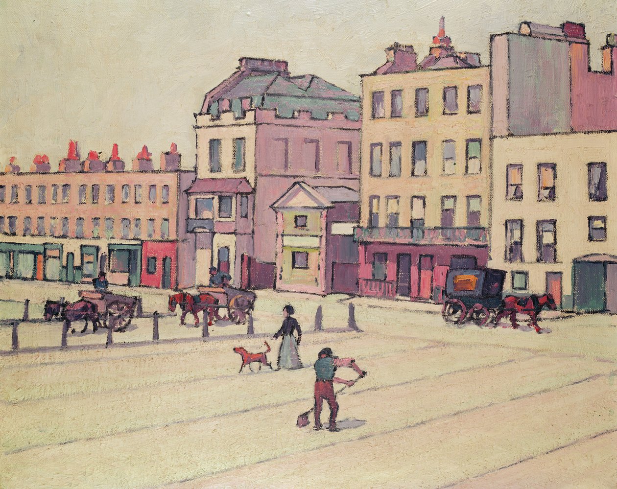 Cumberland Market (krita och tvätt) av Robert Polhill Bevan