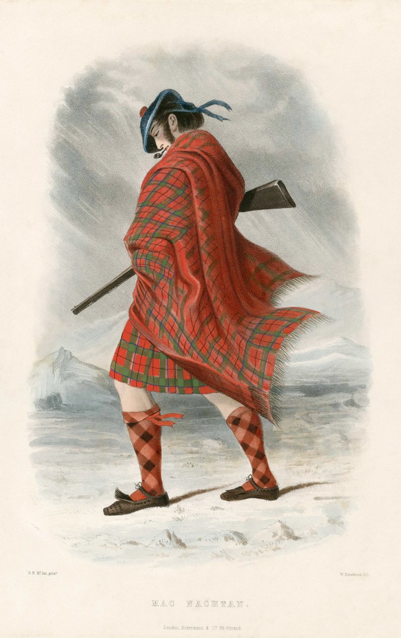 Mac Nachtan, från The Clans of the Scottish Highlands, pub.1845 av Robert Ronald McIan