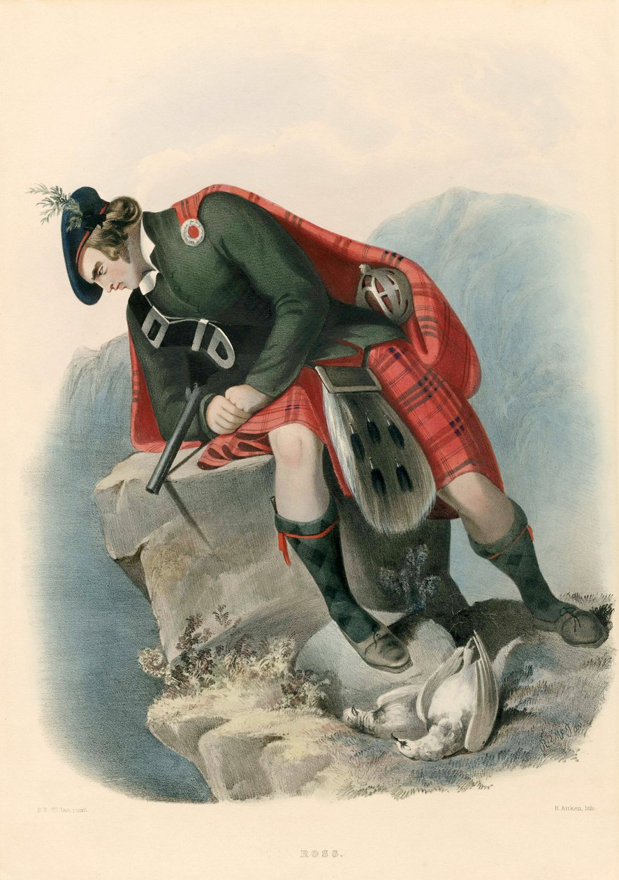 Ross, från The Clans of the Scottish Highlands, pub.1845 av Robert Ronald McIan