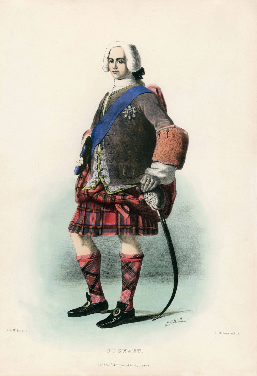 Stewart, från The Clans of the Scottish Highlands, pub.1845 av Robert Ronald McIan