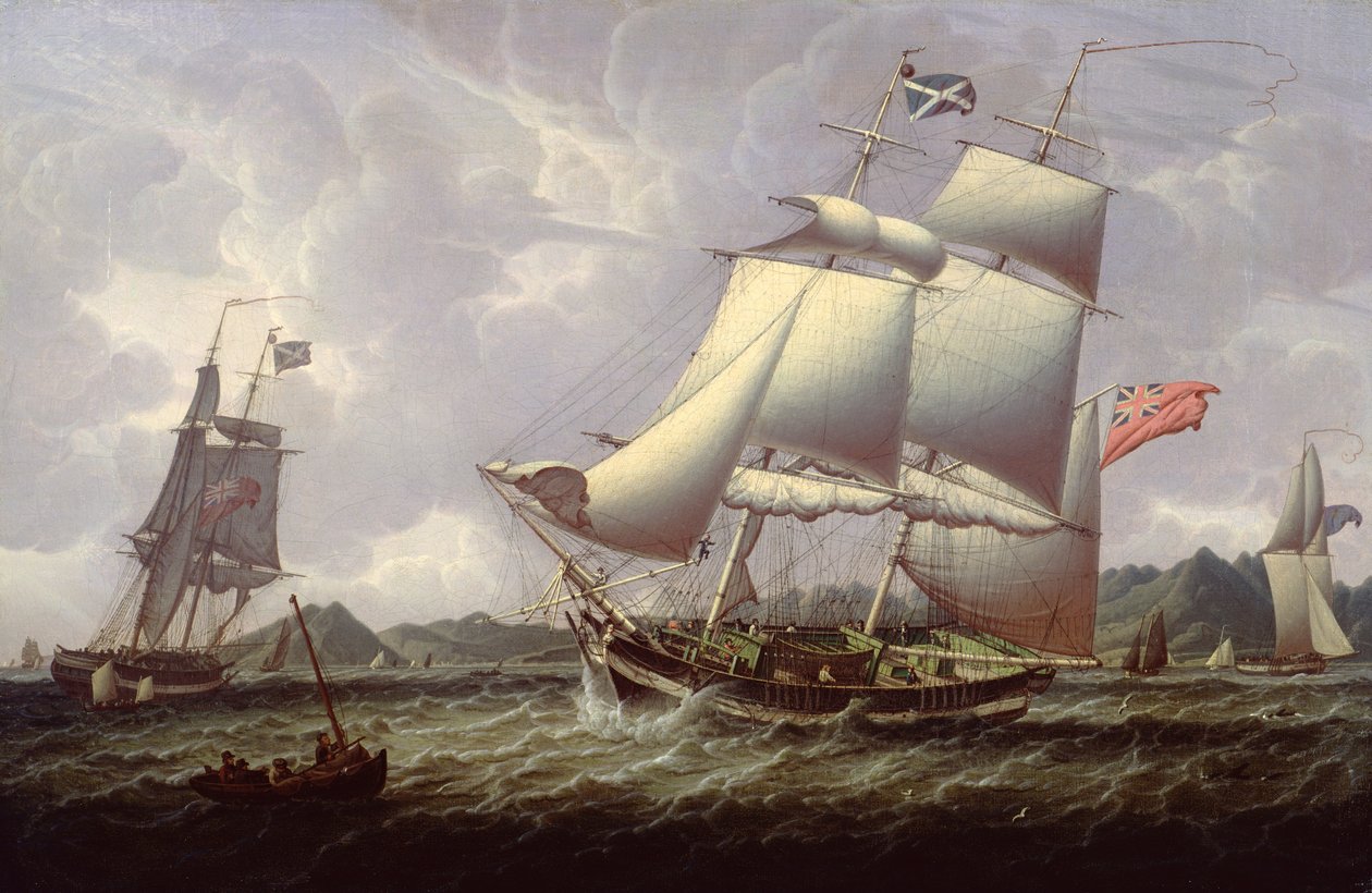 Brittiska skonare, 1828 av Robert Salmon