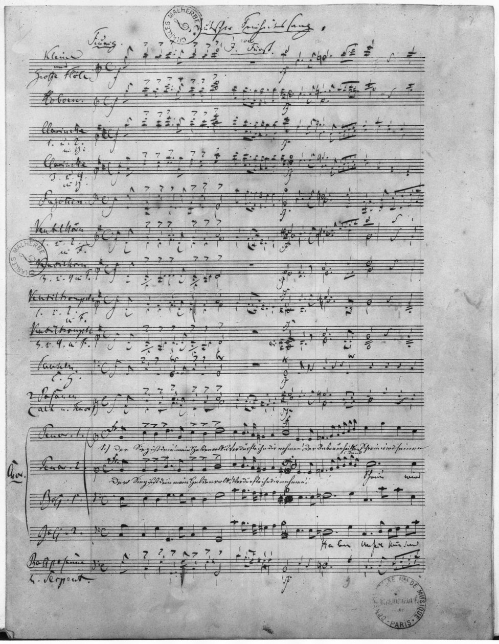 Ms.316, Tre sånger, Opus 65, nummer 3, för manskör, 1847 av Robert Schumann
