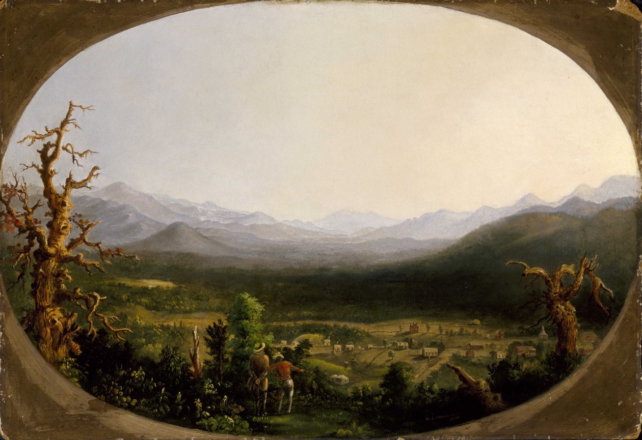 En vy över Asheville, North Carolina av Robert Scott Duncanson