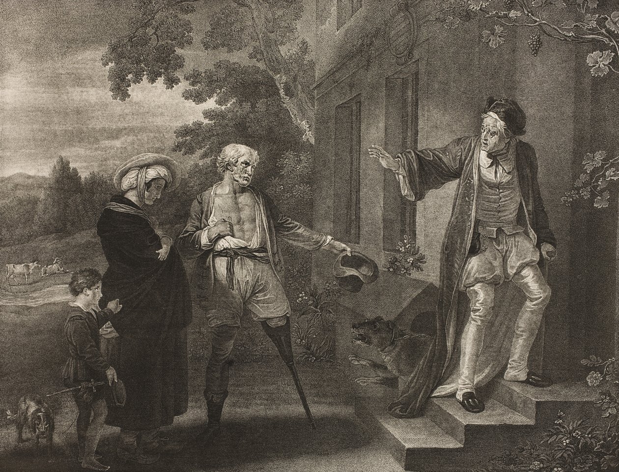 The Seven Ages of Man, Sixth Age, Act II, Scene VII, från "As You Like It", från The Boydell Shakespeare Gallery, publicerad i slutet av 1800-talet av Robert Smirke