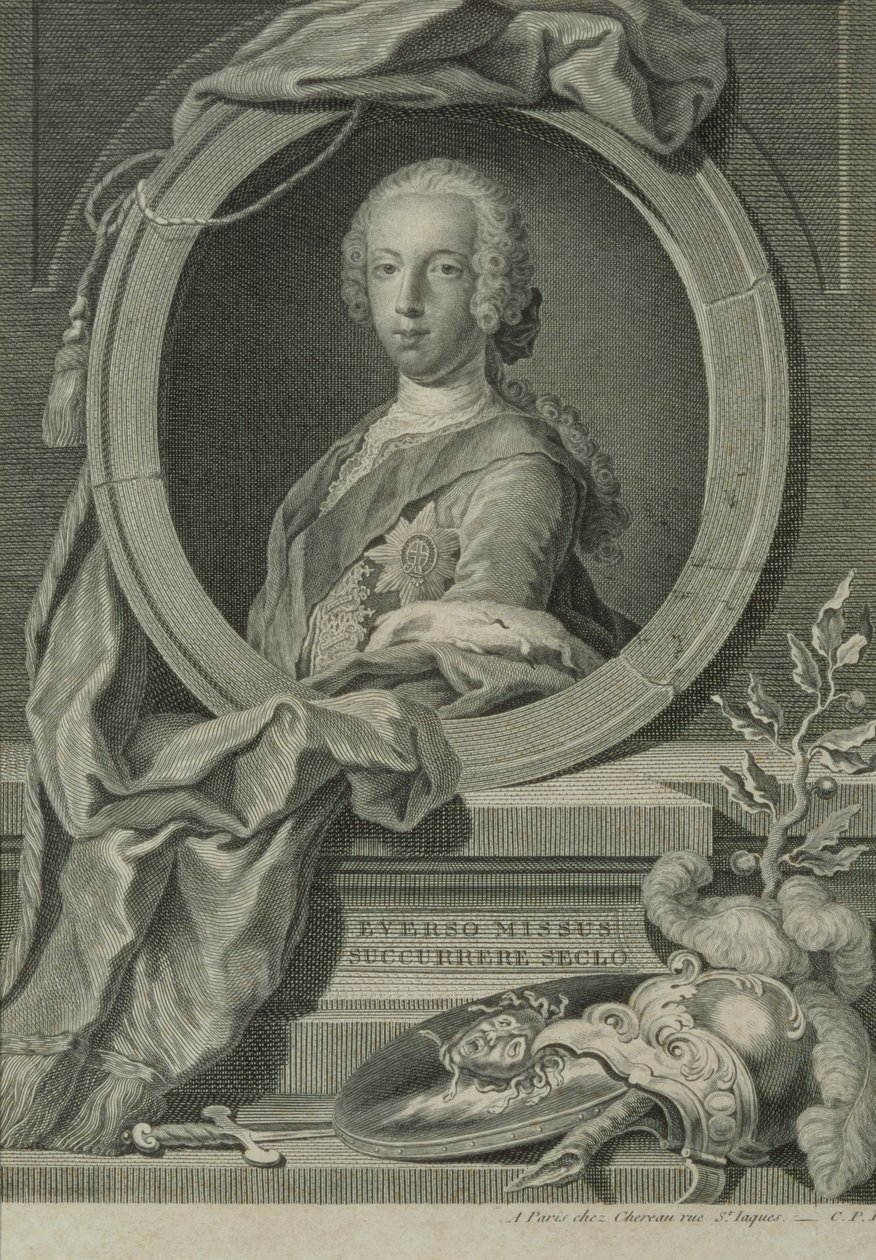 Prins Charles Edward Stuart (1720-88) (kopparstick) av Robert Strange