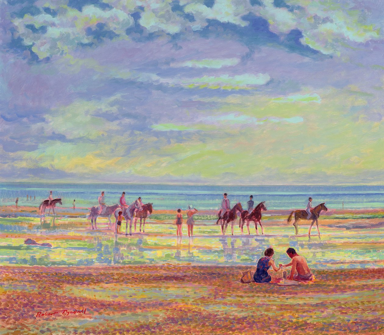 Ponnyer på Ferring Beach av Robert Tyndall