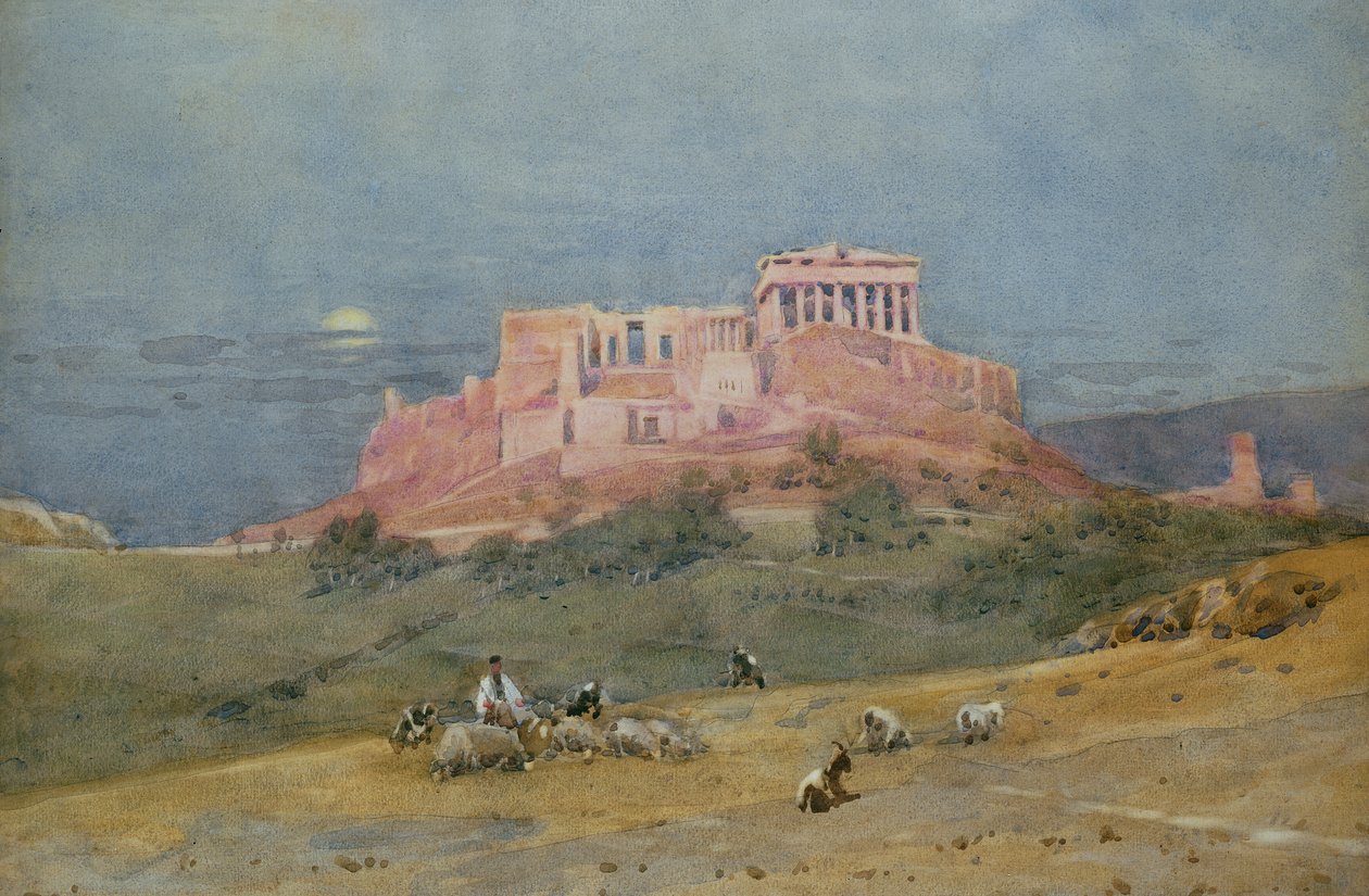 Akropolis, ca 1885 av Robert Weir Allan