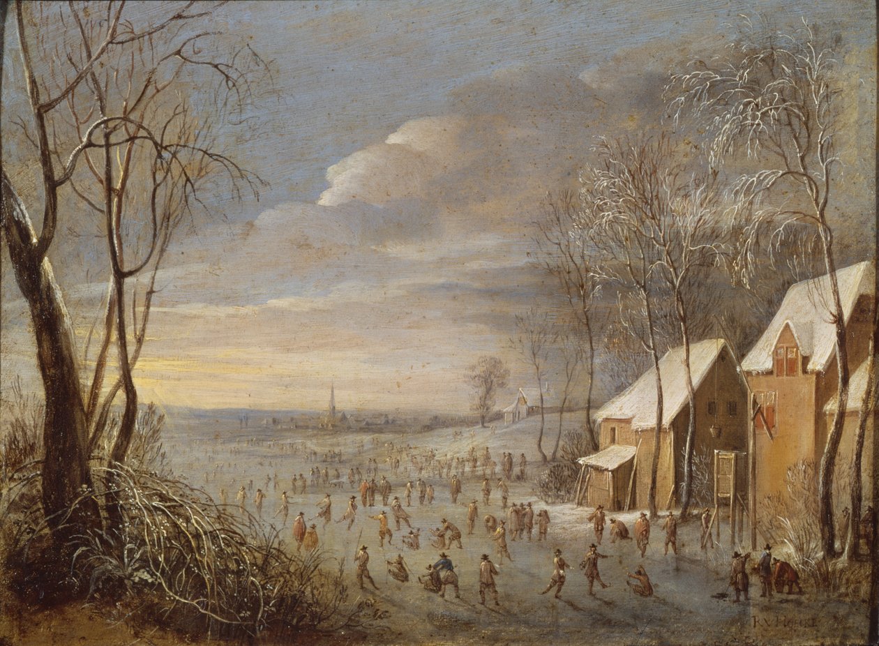 Skridskoscen eller snöeffekt av Robert van den Hoecke