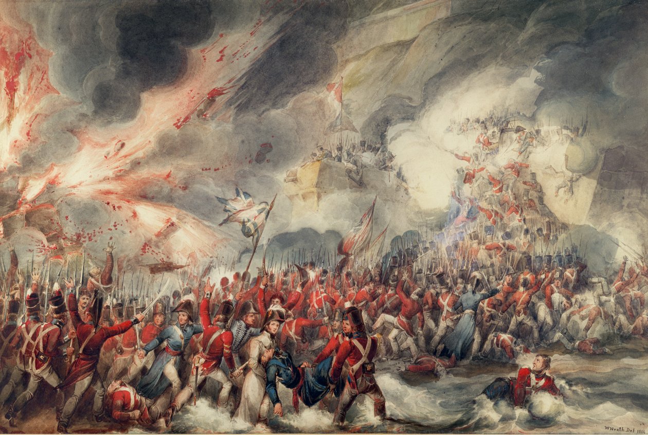 Slaget vid Cape St Vincent, c.1800 (färgad gravyr) av Robert (after) Cleveley