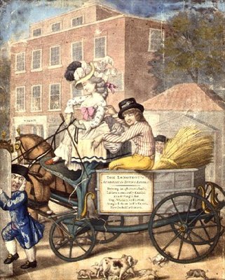 En lektion västerut eller ett morgonbesök hos Betty Cole, Hammersmith Turnpike c.1782 (tryck) av Robert (after) Dighton