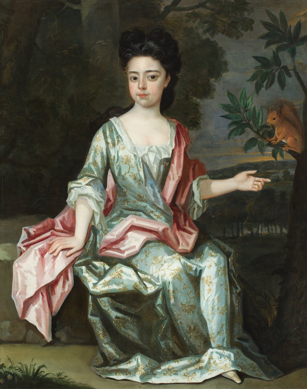 Porträtt av Dorothy Smithson (olja på duk) av Robert (attr. to) Byng or Bing