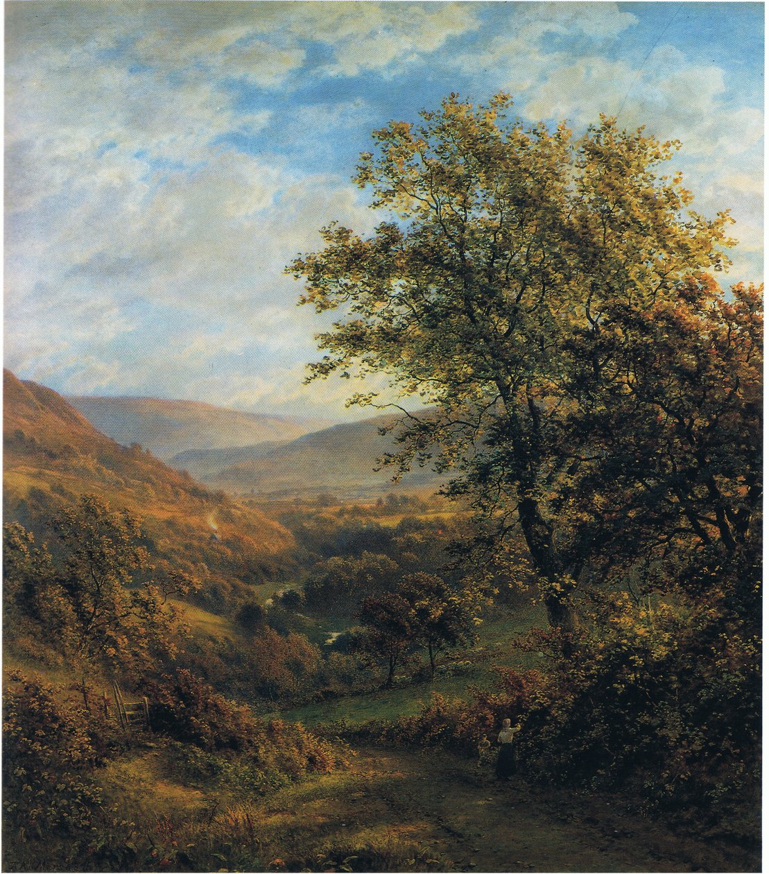 Sommarlandskap (färg litho) av Robert A. K. Marshall