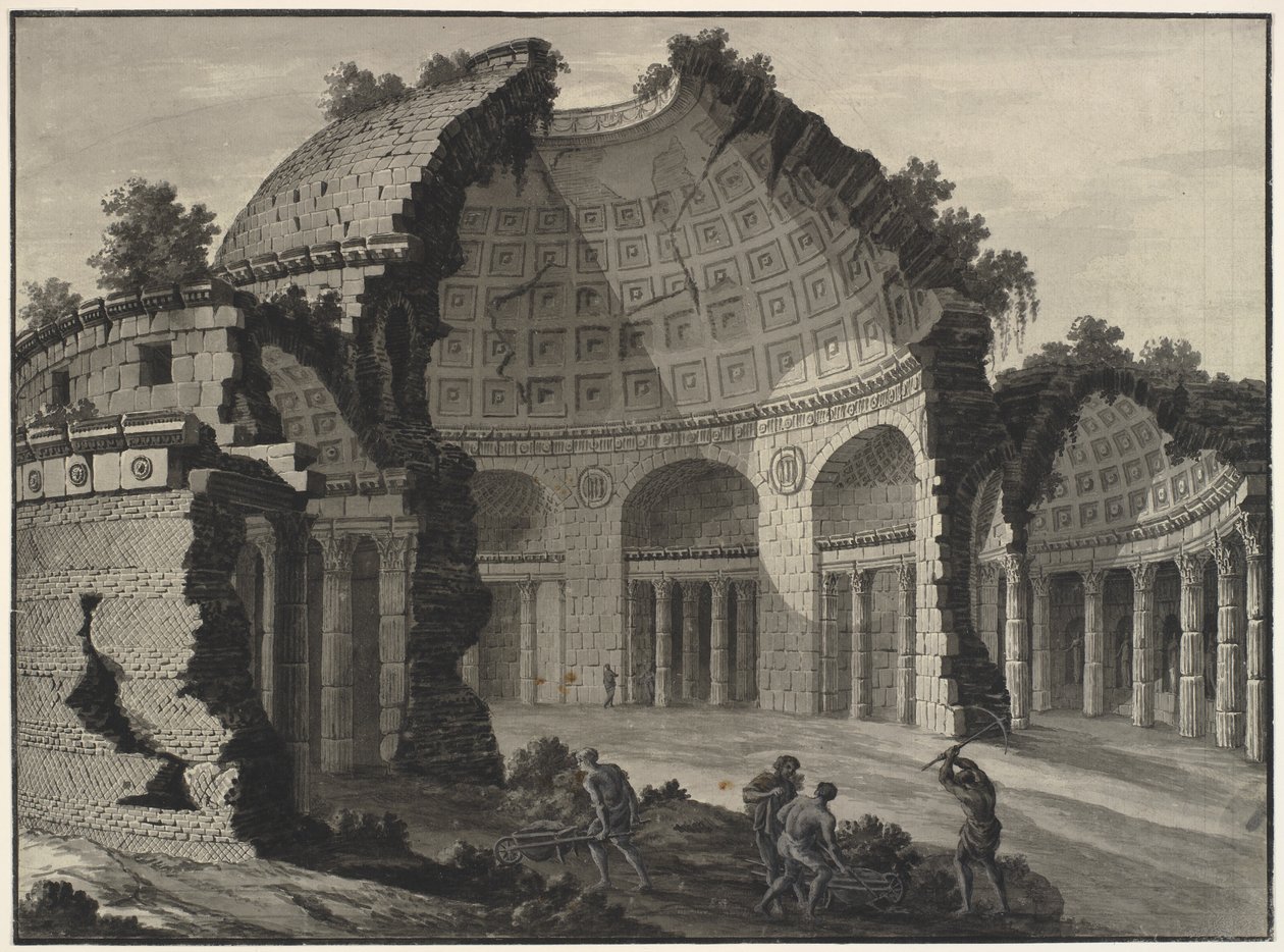 Arkitektonisk fantasi om ruinerna av en antik rotunda av Robert Adam