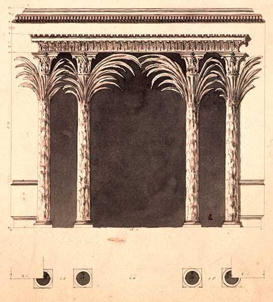 Design för en alkov (penna & bläck och tvätt) av Robert Adam
