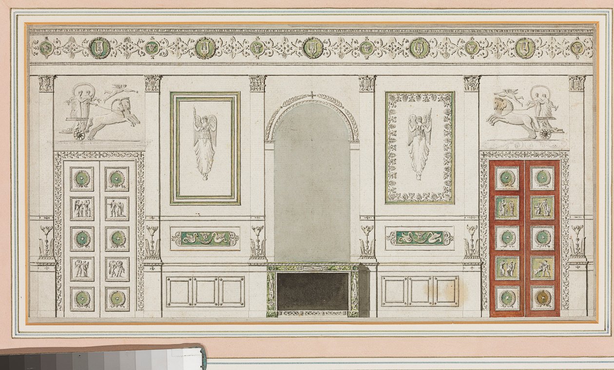 Design för väggdekorationer av Robert Adam