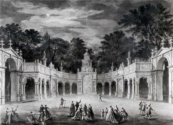 The Illuminations på Buckingham House för att fira George III:s födelsedag av Robert Adam