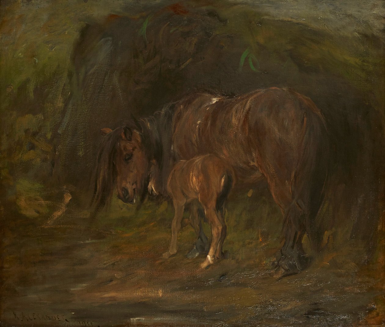Sto och föl (olja på duk) av Robert Alexander