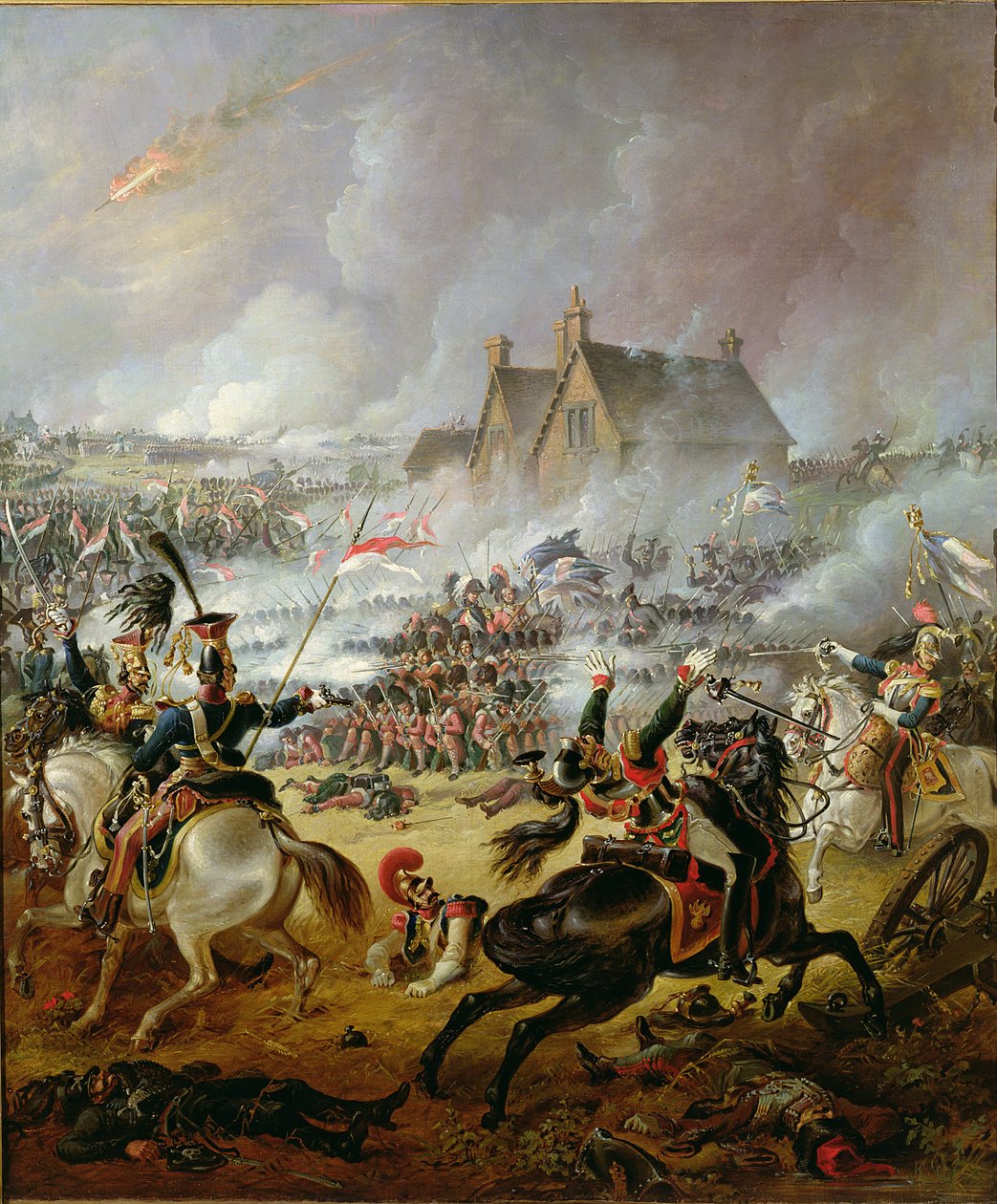Slaget vid Waterloo (olja på duk) av Robert Alexander Hillingford