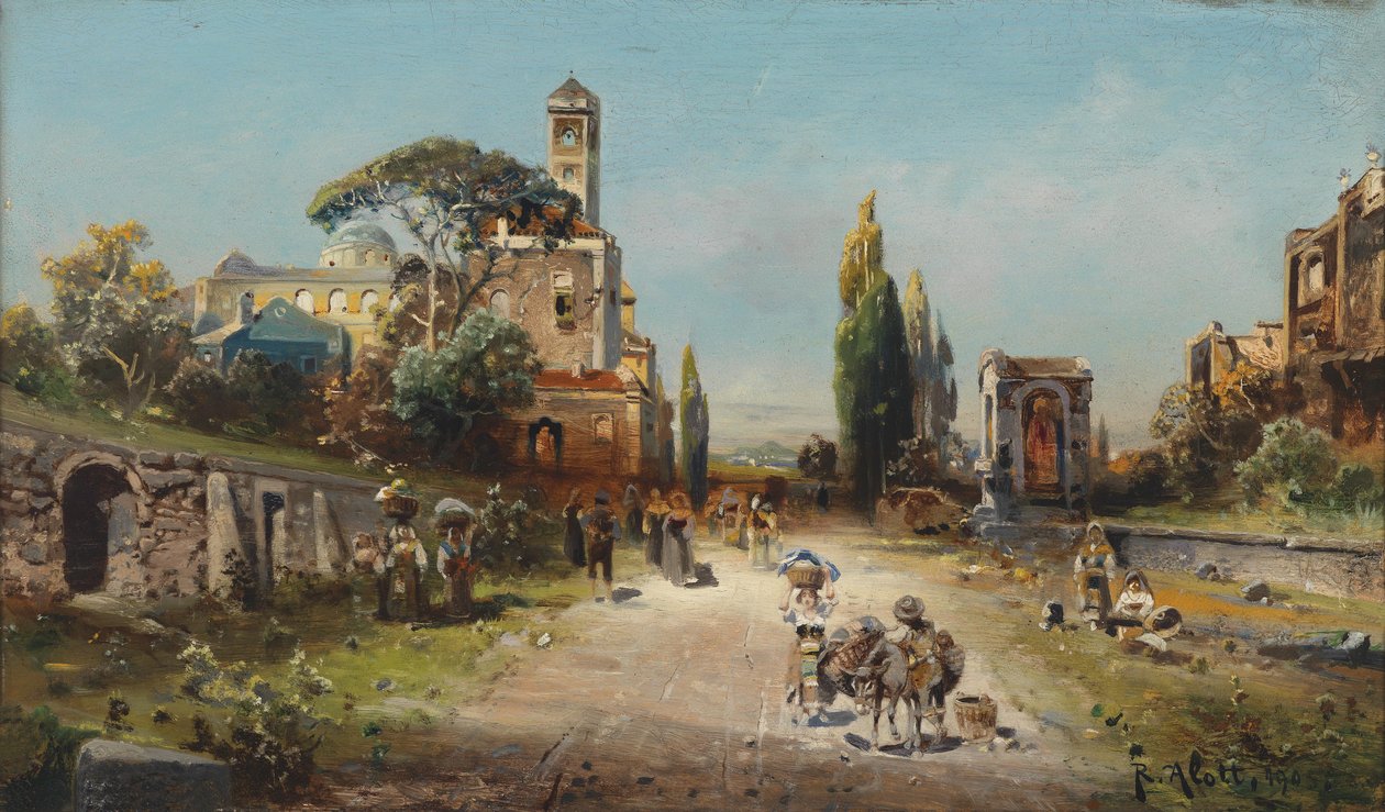 Robert Alott Via Appia 1905 av Robert Alott