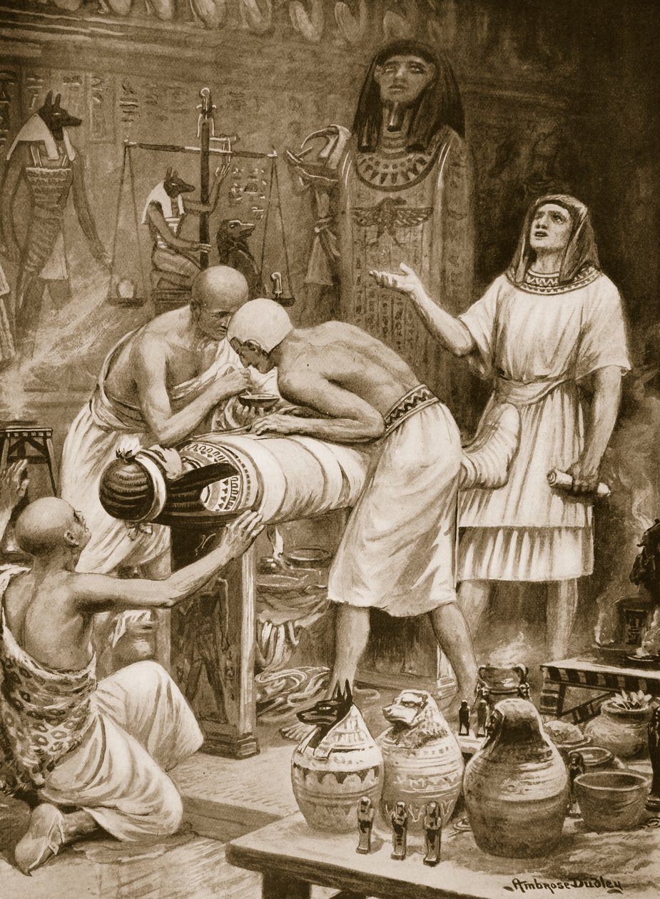Balsamerar de döda, illustration från 